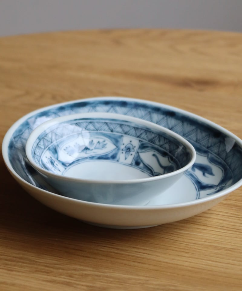 江戸っ子恐竜 水竜 楕円深皿・楕円小鉢 | AWASAKA