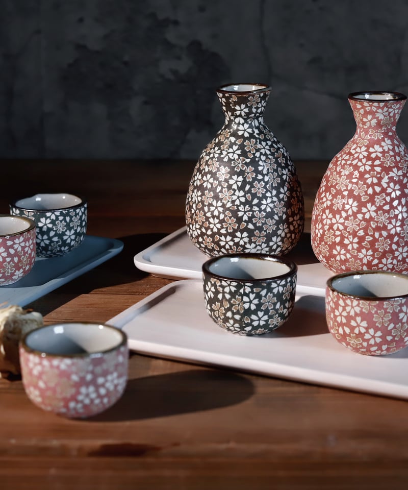 花ちらし 酒器揃［ギフトセット］ | AWASAKA