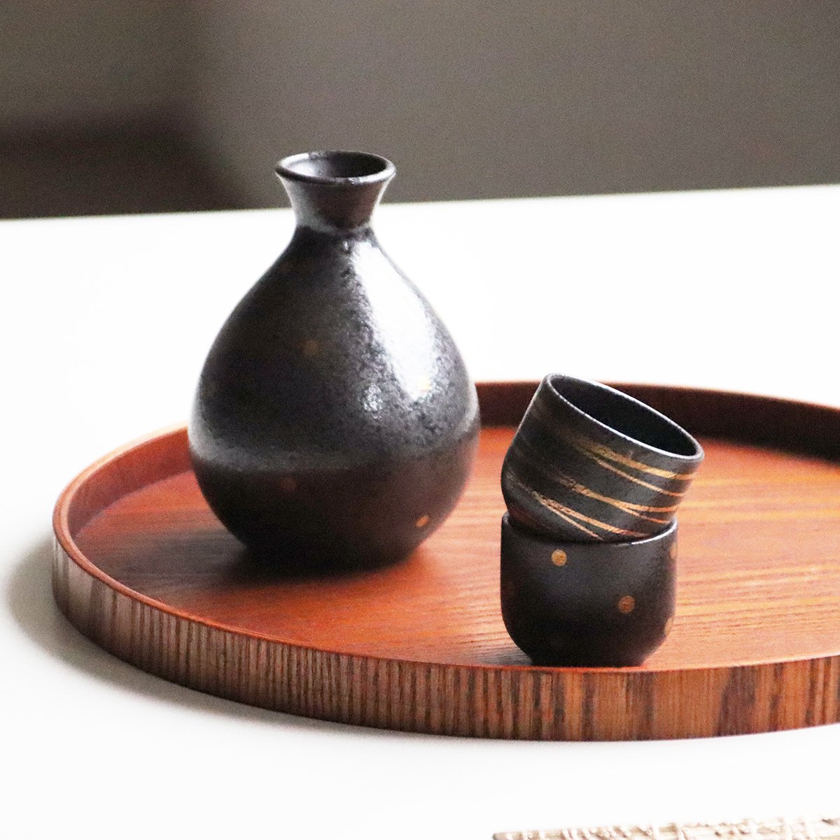 黒釉金彩酒器揃い 黒金彩酒器セット｜和食器通販｜織部 Online Store【公式】