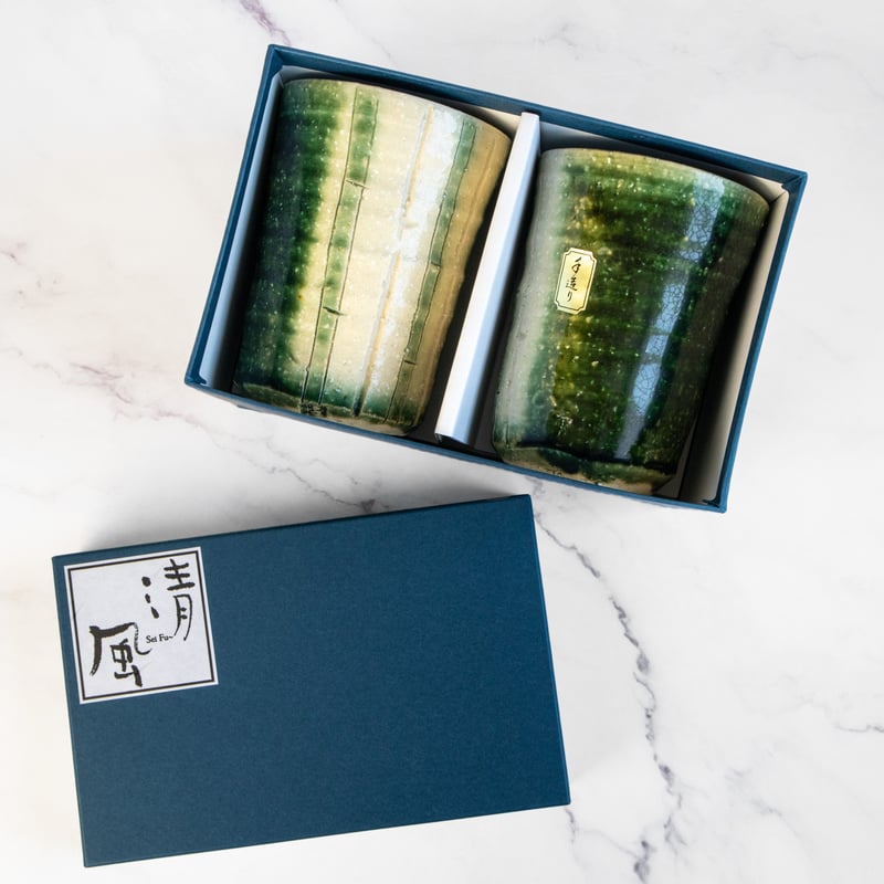 織部竹彫 カップペア［ギフトセット］ | AWASAKA