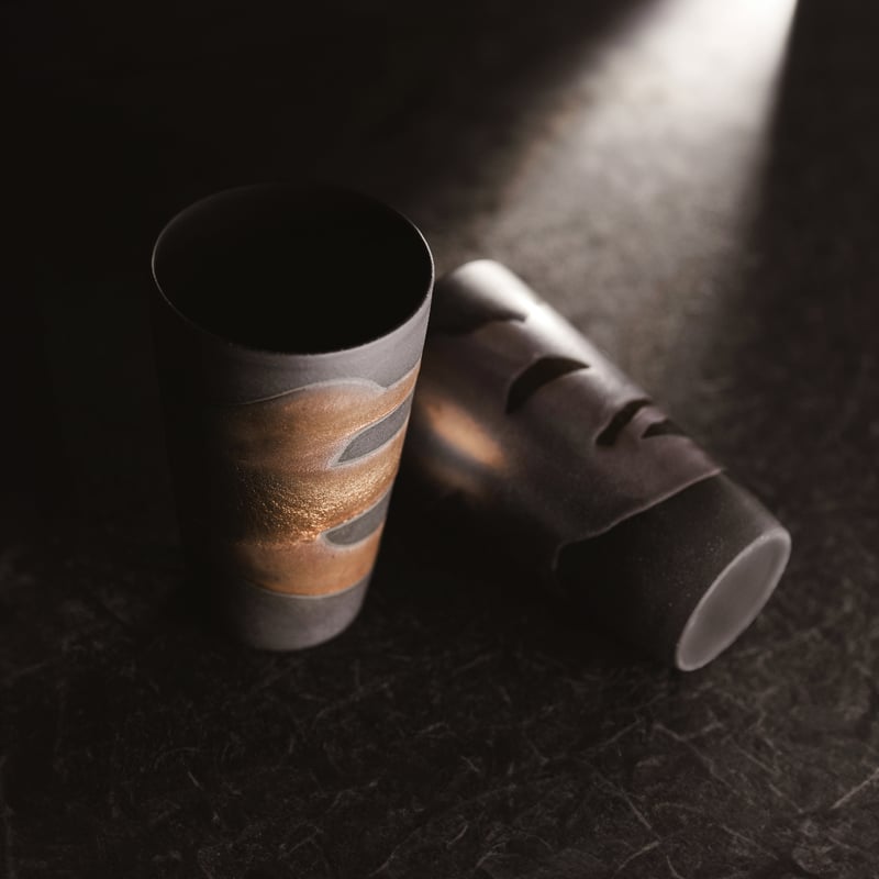 金銀流し 泡立ちカップペア（木箱）［ギフトセット］ | AWASAKA