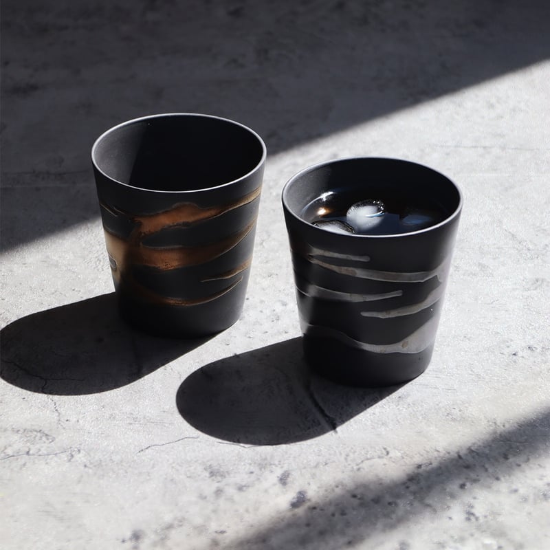 金銀流し ロックカップペア（木箱）［ギフトセット］ | AWASAKA