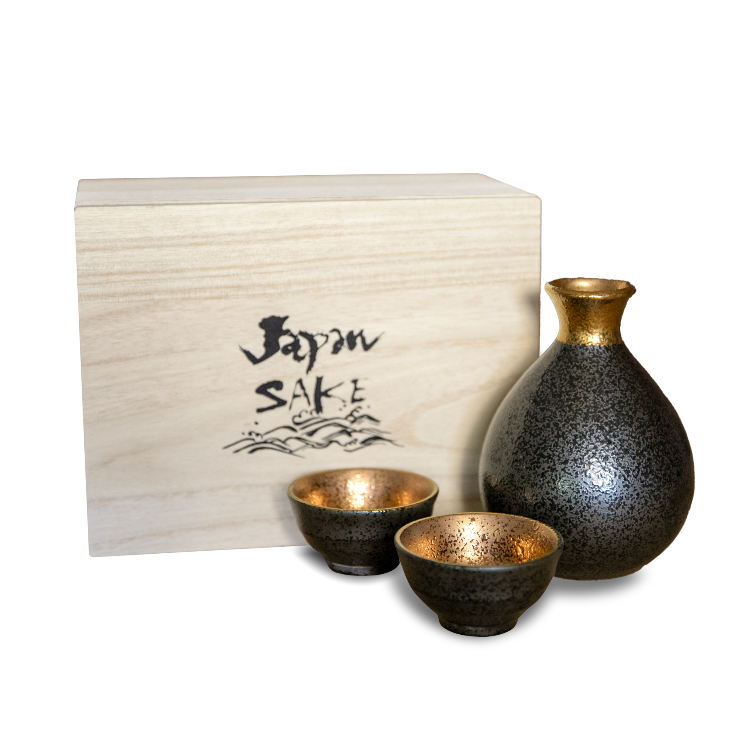 【稀少】京都 名工 たる源 酒器セット 木箱付き 伝統工芸 京木工 ジャパンゴールド SAKEセット（木箱）［ギフトセット］ | AWASAKA