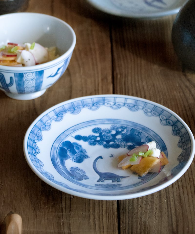 江戸っ子恐竜 竜山水 銘々皿 | AWASAKA