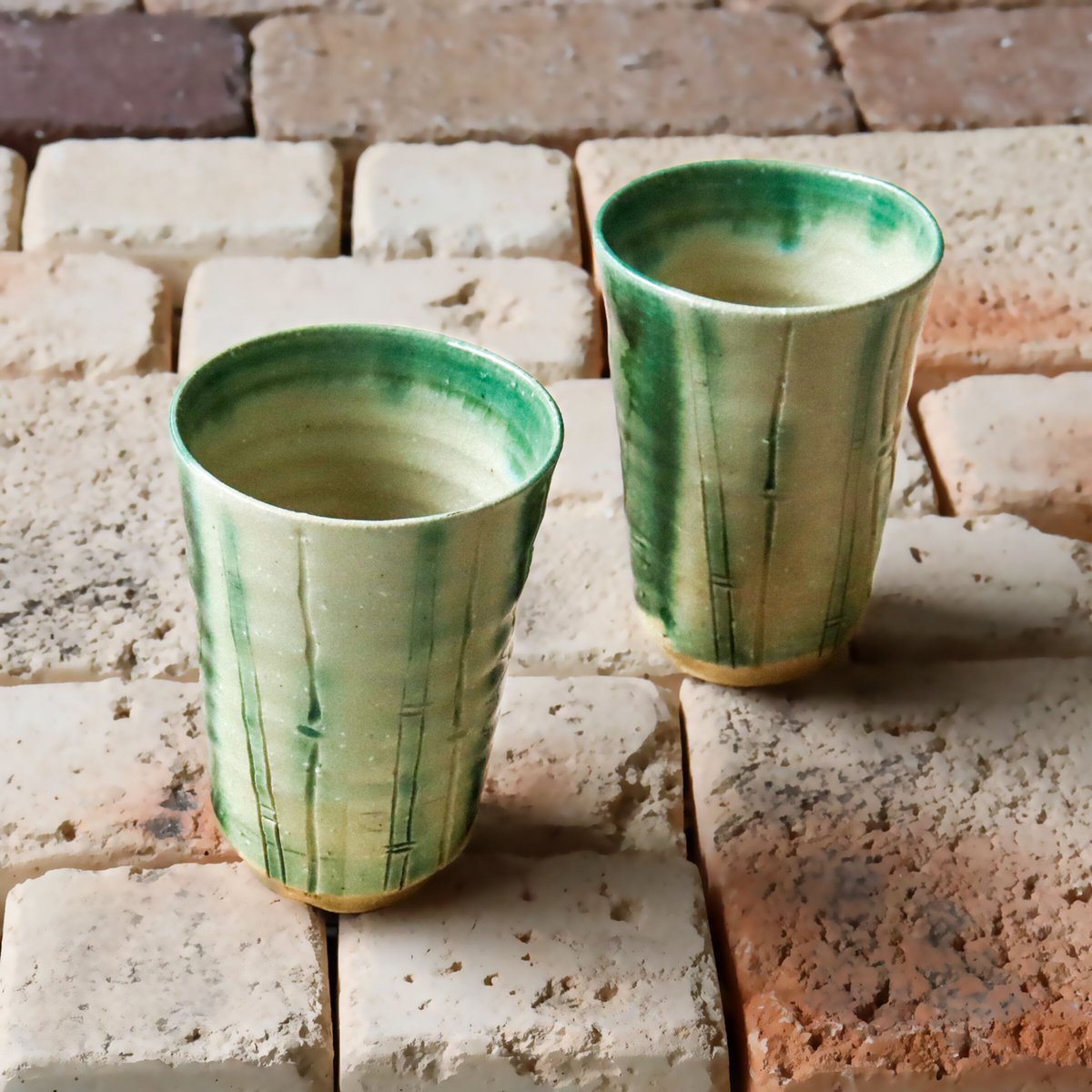 織部竹彫 カップペア［ギフトセット］ | AWASAKA