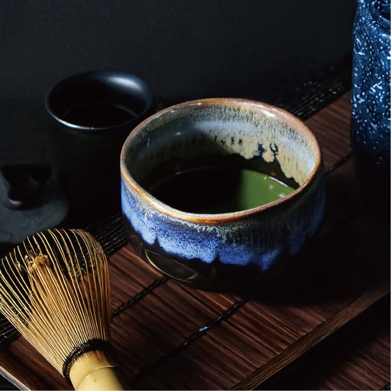 トルコ均窯・青釉金流し 抹茶盌［ギフト］ | AWASAKA