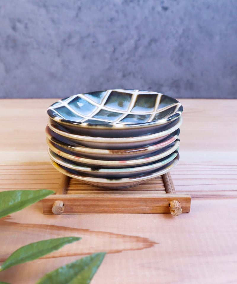 ブラッシュカラー 六種小皿揃（タンス箱入）［ギフトセット］ | AWASAKA