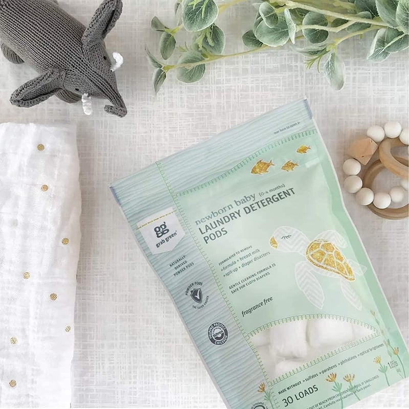 即納】GrabGreen(グラブグリーン)：新生児用 洗濯洗剤ジェルボール／無