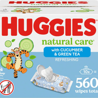 【即納】Huggies(ハギーズ)：ベビーワイプ／キューカンバ＆グリーンティ：１０個入りボックス