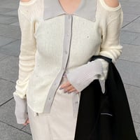 【即納商品】 stone sheer polo knit