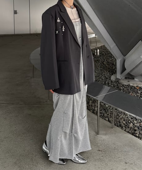 【即納商品】sweat ribbon jumper skirt