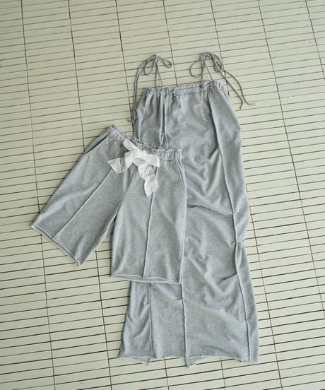 【即納商品】sweat ribbon jumper skirt