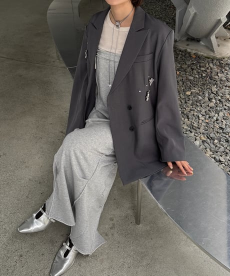 【即納商品】sweat ribbon jumper skirt