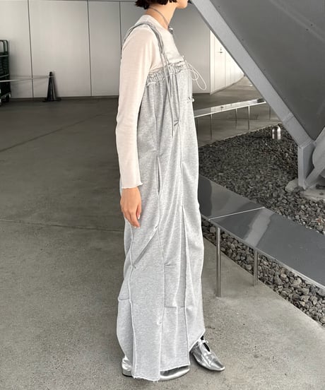 【即納商品】sweat ribbon jumper skirt