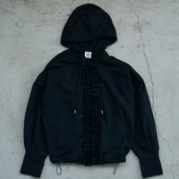【即納商品】drawstring frill hoodie