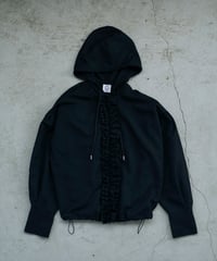 【即納商品】drawstring frill hoodie