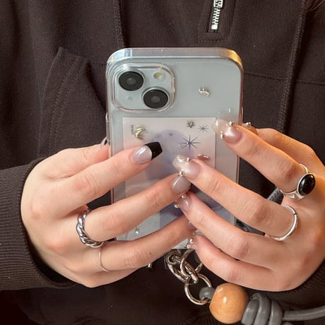 【予約商品】 aqua / silver / phone case