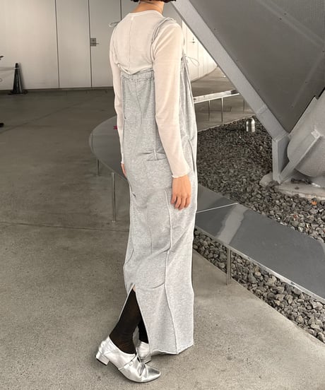 【即納商品】sweat ribbon jumper skirt