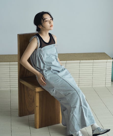 【即納商品】sweat ribbon jumper skirt