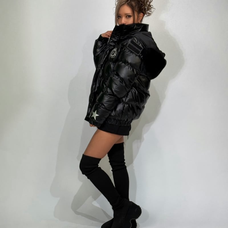 CHUR ピーチスキン無地ジャケット ブラック　今季新品タグ付き Cotton Chino White Stitch Shirt Jacket(XS BLACK): YOHJI