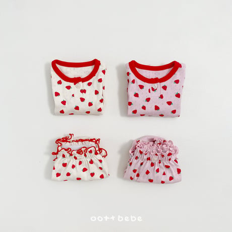 oottbebe/50. strawberry sand set bloomer S(0-6M)-M(6-12M)