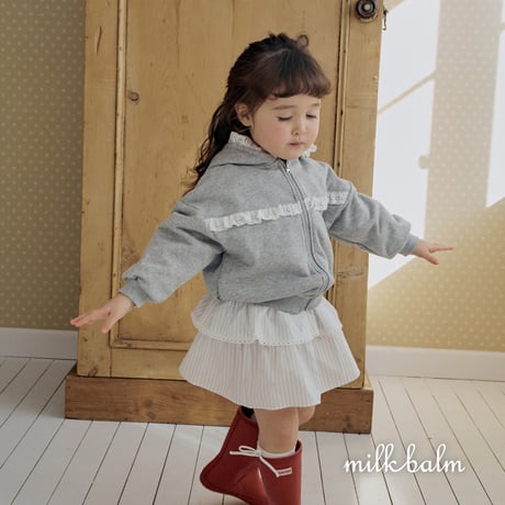 milkbalm/12. lace hood zipup XS-XL