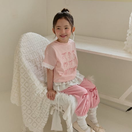 berryberry/26. ribbon half t T-shirt 13-15
