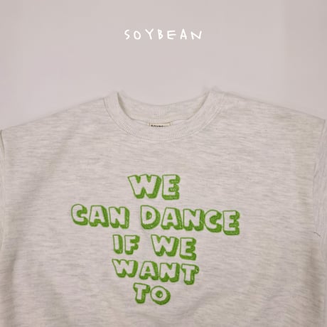 soybean/44. embroidery lettering man-to-man XS-XL