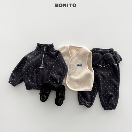 bonito/92. fril half zipup set 12M-XL