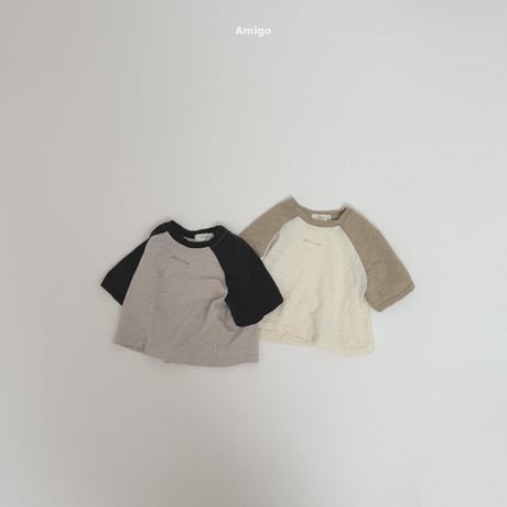 amigo/44. slave two color raglan  XS-XL
