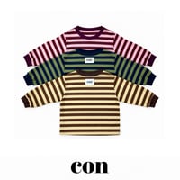 con_/20. puding stripe boxy T-shirt 1(66-77CM)-4(97-107CM)