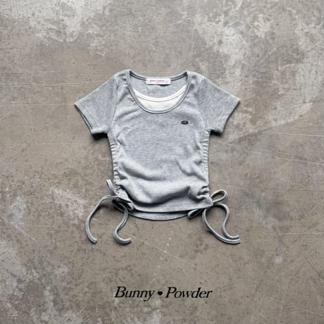 bunnypowder/144. shirring ray T-shirt 2XL-4XL