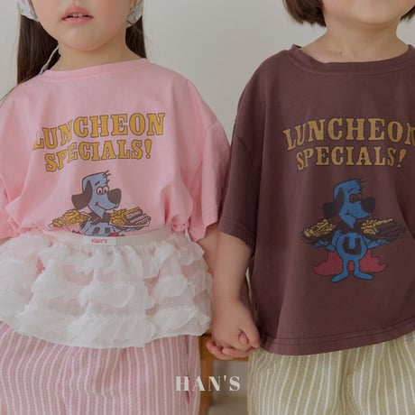 hans/21. lunch dog T-shirt XS-XL