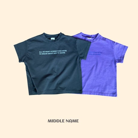 middlename/36. lettering half t T-shirt JS-JM
