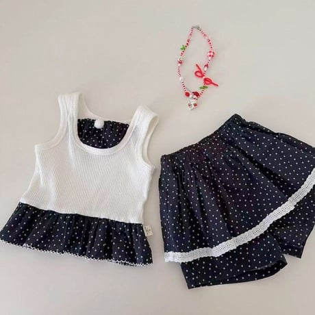 aiai/39. black mood dot updown set S(6M-2Y)-XL(4-5Y)