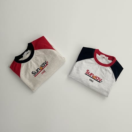 fromi/59. Sunday raglan T-shirt S-XL