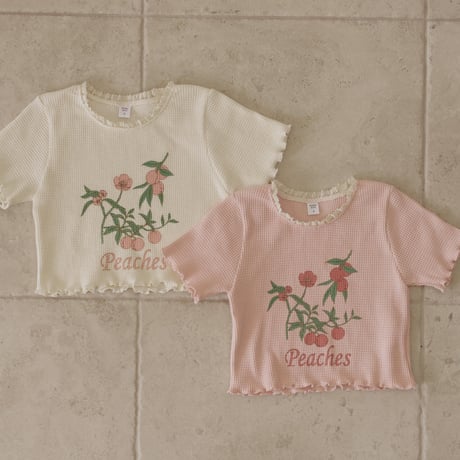 momoann/10. peach waffle T-shirt 5-13