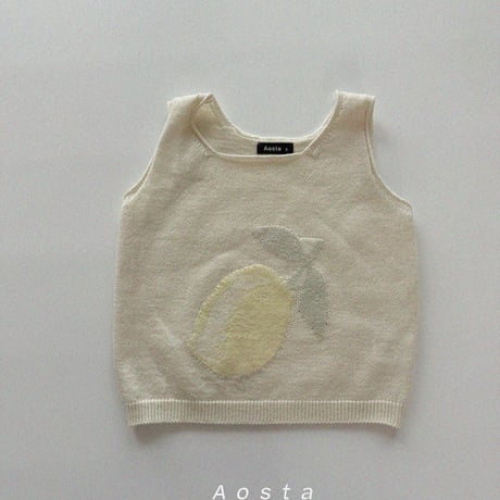 aosta/19. Knit Fruit Vest S(1-2Y)-L(3-5Y)