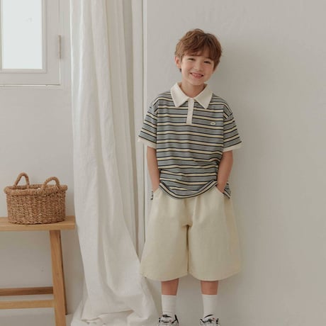 heydo/49. waffle ST collar T-shirt S-XL
