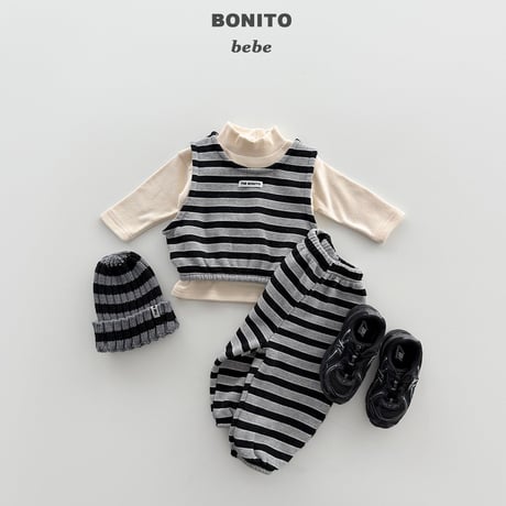 bonito/96. dangara vest updown set 6M-18M