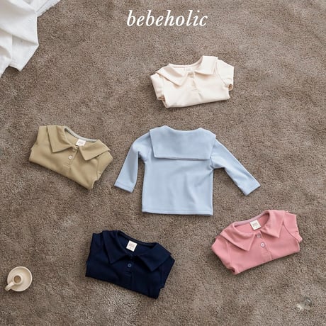bebeholic/34. collar T-shirt S(3-6M)-XL(18-24M)