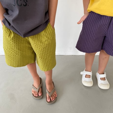 mikki/97. check check half pants ADULT