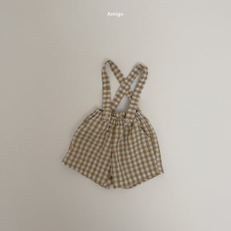 amigo/16. check overalls pants XS-XL