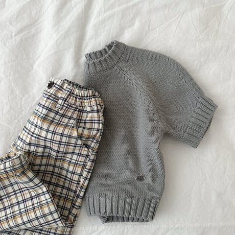 minirobe/10. emblem 3/4 Sleeve Knit  S-XL