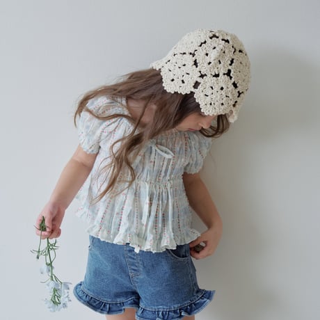 momoann/41. fril denim half pants 5-13
