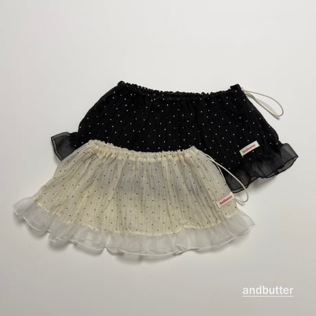 andbutter/9. Wrinkle Dot Layered Skirt FREE