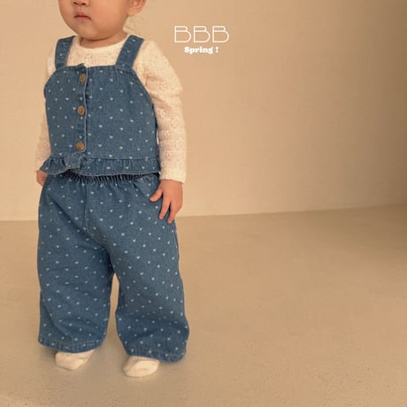 bellabambina/68. bebe heart denim set 12M-S