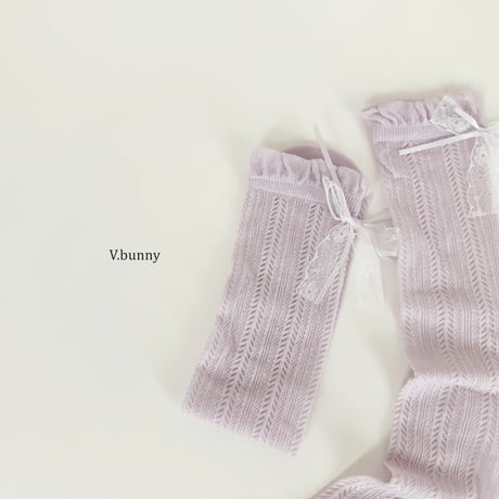 vbunny/94. vallet ribbon socks set FREE(37CM)