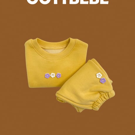 oottbebe/40. peuty button updown set XS(0-1Y)-XL(4-5Y)