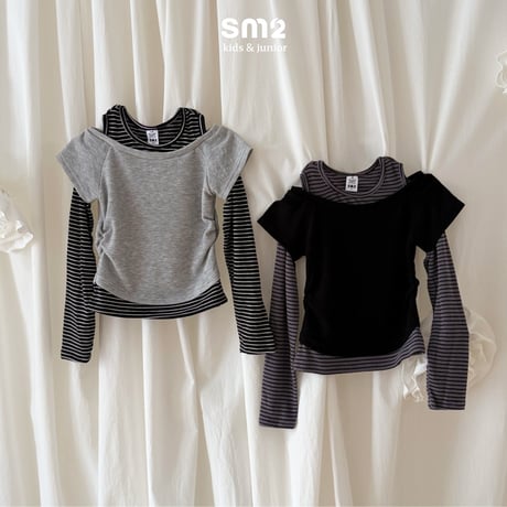 sm2/8. shorder open rayerd T-shirt 9-17